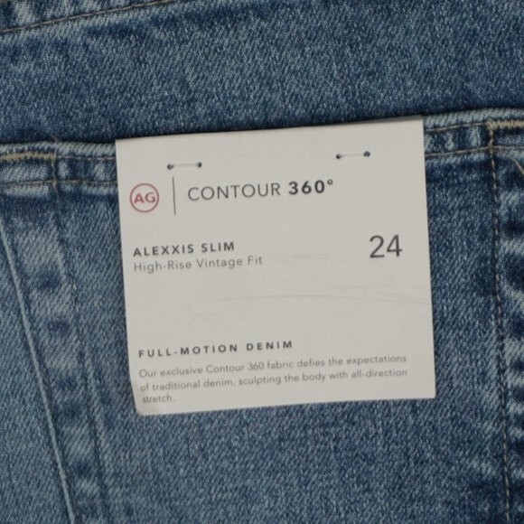 AG Adriano Goldschmied Alexxis Slim High Rise Straight Leg Jeans size 24 New - Picture 10 of 11